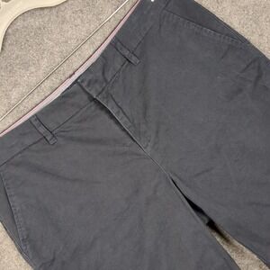 Tommy Hilfiger Womens Navy Blue Chino Shorts Size 10 Casual Preppy Cotton Blend